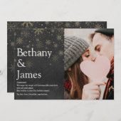 クリスマスカップル定義ブラックボード写真 シーズンカード (正面/裏面)