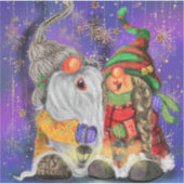 クリスマスカップル格言シール シール (正面)