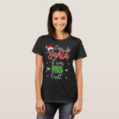 クリスマスカップル親愛のシャツサンタ彼の父だった Tシャツ (正面フル)