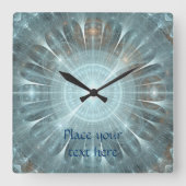 クリスマスカテドラルウィンドウ スクエア壁時計 (正面)