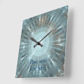 クリスマスカテドラルウィンドウ スクエア壁時計 (傾斜)