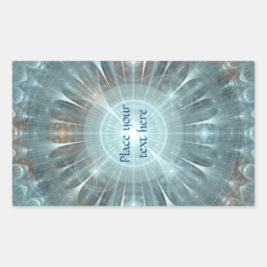 クリスマスカテドラルウィンドウ 長方形シール (正面)