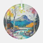 クリスマスカディア国立公園マクシマリスト結婚した ガラスオーナメント (正面)