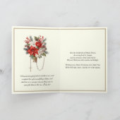 クリスマスカトリックヴァージンメアリハートポインセチア シーズンカード (内部)