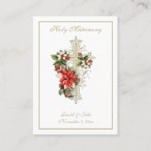 クリスマスカトリック結婚式の引き出物神聖カード 名刺 (正面)