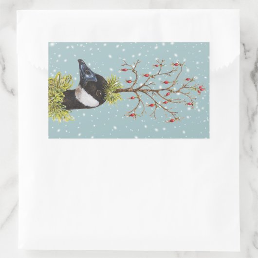 クリスマスカナダのガチョウのシール 長方形シール (バッグ)