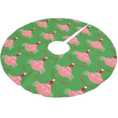 クリスマスカニのツリースカート ブラッシュドポリエステルツリースカート (アングル)