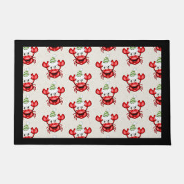 クリスマスカニのドアマット ドアマット