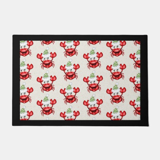 クリスマスカニのドアマット ドアマット (正面)
