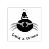 クリスマスカニウッドアートスタンプ ラバースタンプ (インプリント)