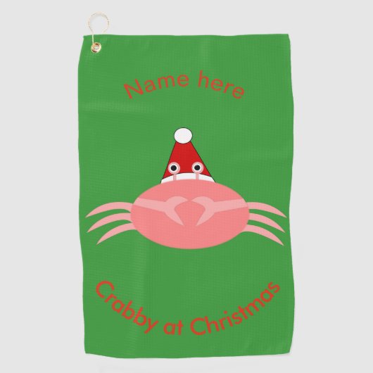 クリスマスカニカスタムのゴルフタオル ゴルフタオル (正面)