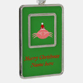 クリスマスカニカスタムオーナメント シルバープレートフレームオーナメント (右)