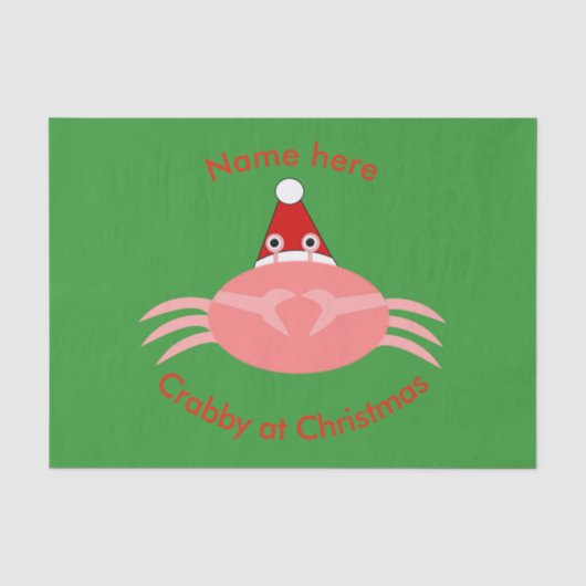 クリスマスカニカスタムティッシュペーパー 薄葉紙 (正面)