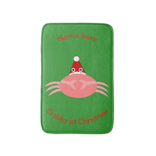 クリスマスカニカスタムバスマット バスマット (正面縦)