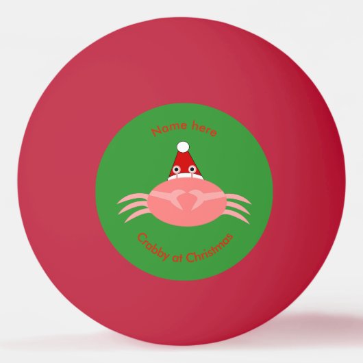 クリスマスカニカスタムピンポンボール 卓球ボール (正面)