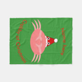 クリスマスカニカスタムフリースブランケット フリースブランケット (正面(横))