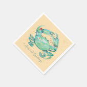 クリスマスカニビーチ スタンダードカクテルナプキン (角)