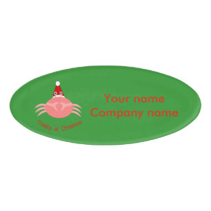 クリスマスカニ名前をカスタムするラベル 名札