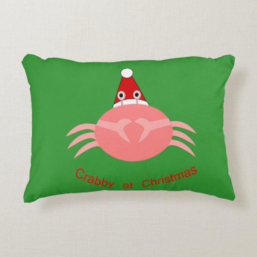 クリスマスカニ枕 アクセントクッション (正面)
