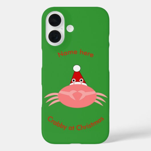 クリスマスカニ オーダーカスタム Case-Mate iPhoneケース (裏面)