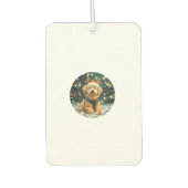 クリスマスカバプーのトナカイ犬サンタハットかわいいホリ カーエアーフレッシュナー (正面)