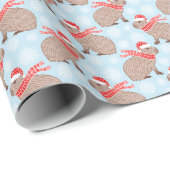 クリスマスカピバラおもしろいフェスティバル動物愛好家 ラッピングペーパー (ロールコーナー)