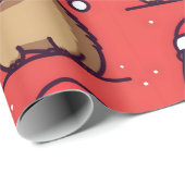 クリスマスカピバラサンタハット ラッピングペーパー (ロールコーナー)