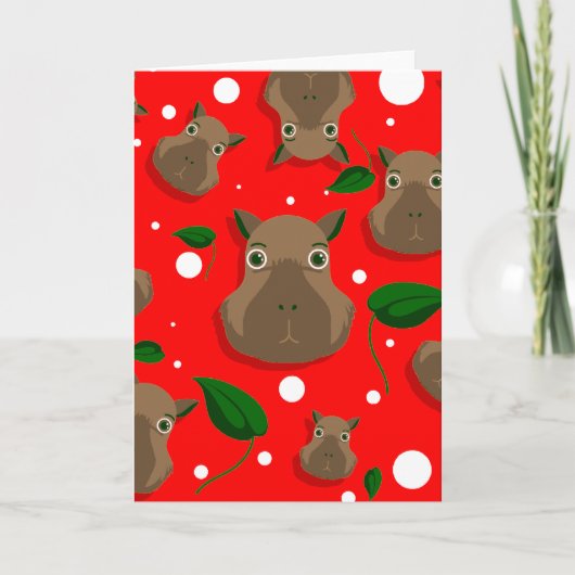 クリスマスカピバラ 招待状 (正面)