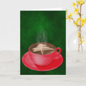 クリスマスカプチーノアート カード (黄色い花)