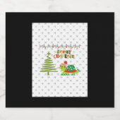 クリスマスカメのAラインのドレス スパークリングワインラベル (シングルラベル)