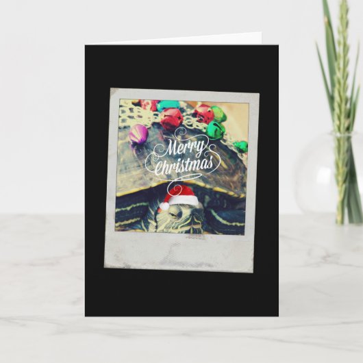 クリスマスカメフェイクグランジヴィンテージ写真 シーズンカード (正面)