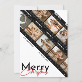 クリスマスカメラフィルムクラシックコラージュ写真 シーズンカード