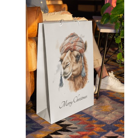 クリスマスカメラ、カスタマイズ可能 ミディアムペーパーバッグ