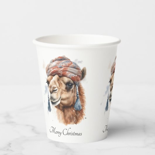 クリスマスカメラ、カスタマイズ可能 紙コップ (正面)