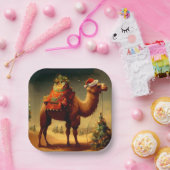 クリスマスカメル1 ペーパープレート (パーティー)