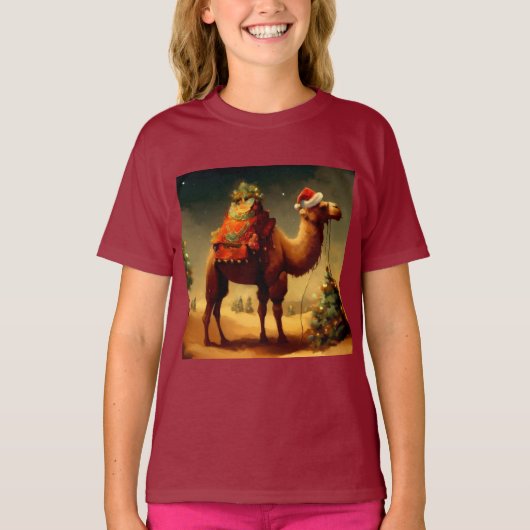 クリスマスカメル1 Tシャツ (正面)