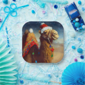 クリスマスカメル3 ペーパープレート (パーティー)