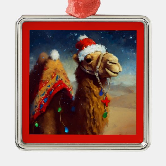 クリスマスカメル3 メタルオーナメント (正面)