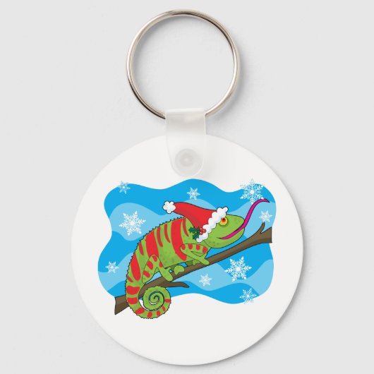 クリスマスカメレオン キーホルダー (正面)