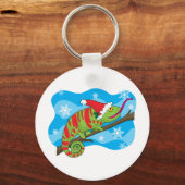 クリスマスカメレオン キーホルダー (正面)