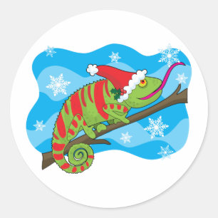 クリスマスカメレオン ラウンドシール