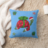 クリスマスカメ クッション (ブランケット)