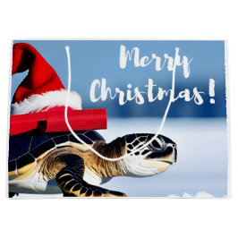 クリスマスカメ ラージペーパーバッグ