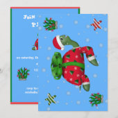 クリスマスカメ 招待状 (正面/裏面)