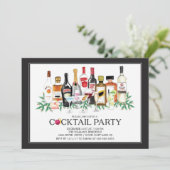 クリスマスカモダンクテルパーティの招待状 招待状 (スタンド正面)