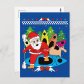 クリスマスカヤックサンタカヤカークリスマスカヤック恋人 ポストカード (正面/裏面)