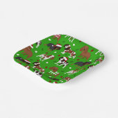 クリスマスカライヤーキングチャールズスパニエル犬 ペーパープレート (傾斜あり)