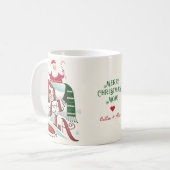 クリスマスカラオケサンタキッドファラチャーチカロル コーヒーマグカップ (正面左)