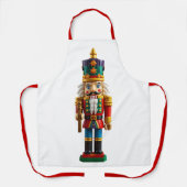 クリスマスカラフルのくるみ割り玩具 エプロン (正面)