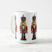 クリスマスカラフルのくるみ割り玩具 コーヒーマグカップ (正面左)